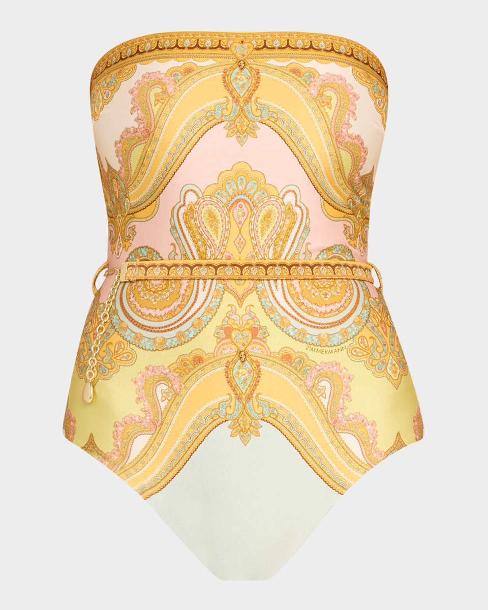 Maxine Chain Trim Bandeau One-Piece Swimsuit